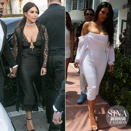 沒有孕肚的金-卡戴珊也會高級的秀性感，偶爾還扮個小清新