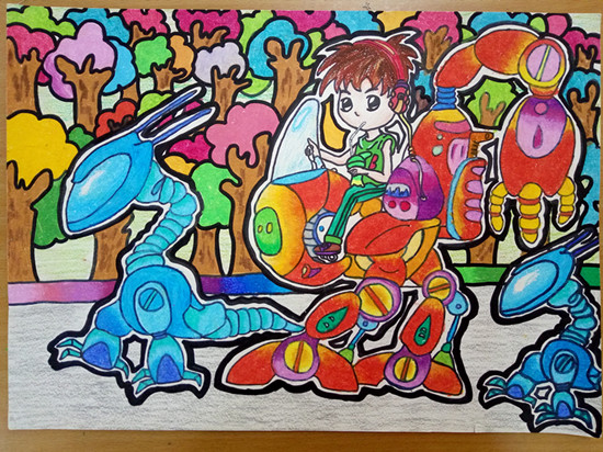 韓恩源《智能行走觀光機(jī)器人》輔導(dǎo)教師：時(shí)尹航（工一小）