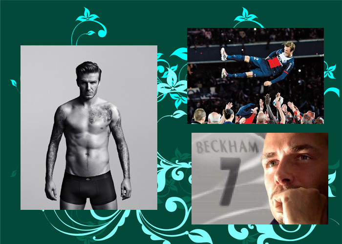 在小貝的最后一戰(zhàn)中，有女球迷含淚打出“再踢一年”的橫幅。也有人認(rèn)為，貝克漢姆的“超級(jí)完美偶像”形象更像是好萊塢打造出來的，退役也像是一場(chǎng)秀。