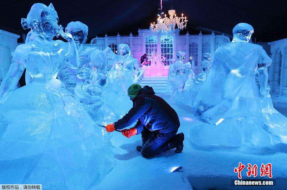 比利時舉辦冰雕節(jié) 美輪美奐令人神往 比利時舉辦冰雕節(jié) 美輪美奐令人神往