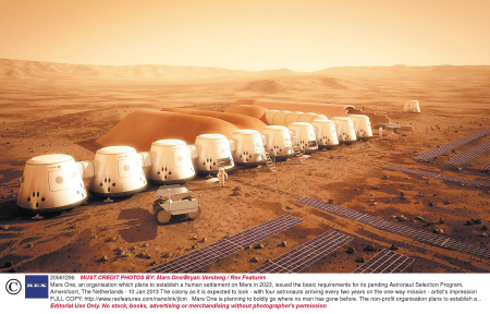 火星永久定居點外部效果圖。 IC供圖