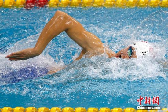 資料圖：9月21日上午，仁川亞運(yùn)會(huì)游泳比賽在文鶴樸泰桓游泳館拉開(kāi)大幕。