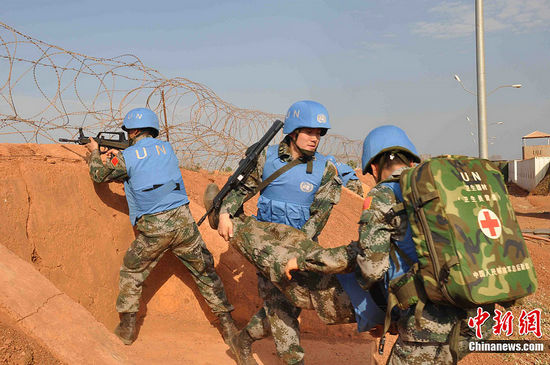 資料圖：中國(guó)維和部隊(duì)。