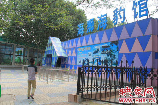 因?yàn)槭侵芤?，鄭州市?dòng)物園海洋館的游客并不多。