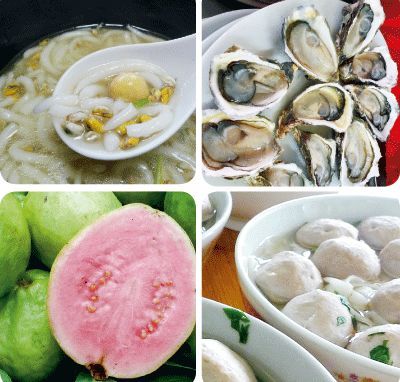 滿街可見新鮮的海鮮、瓜果和手打牛肉丸