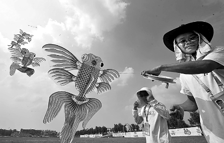 7月30日，第七屆全國(guó)農(nóng)運(yùn)會(huì)首項(xiàng)賽事——風(fēng)箏比賽在南召縣開(kāi)賽