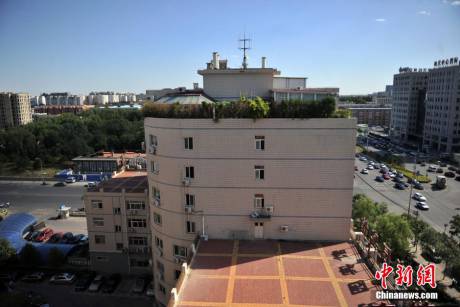 北京一大廈樓頂建“空中花園” 北京一大廈樓頂建“空中花園”