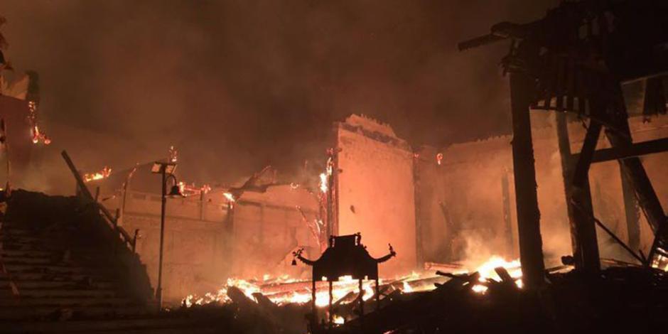 甘肅永靖縣雷音寺發(fā)生火災(zāi) 甘肅永靖縣雷音寺發(fā)生火災(zāi)