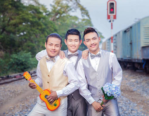 泰國3名男子喜結連理 泰國3名男子喜結連理