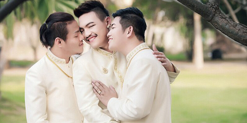 泰國3名男子喜結連理 泰國3名男子喜結連理