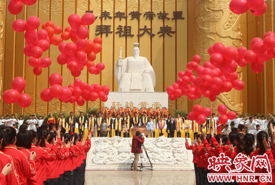 4月20日，乙未年黃帝故里拜祖大典進(jìn)行了彩排。