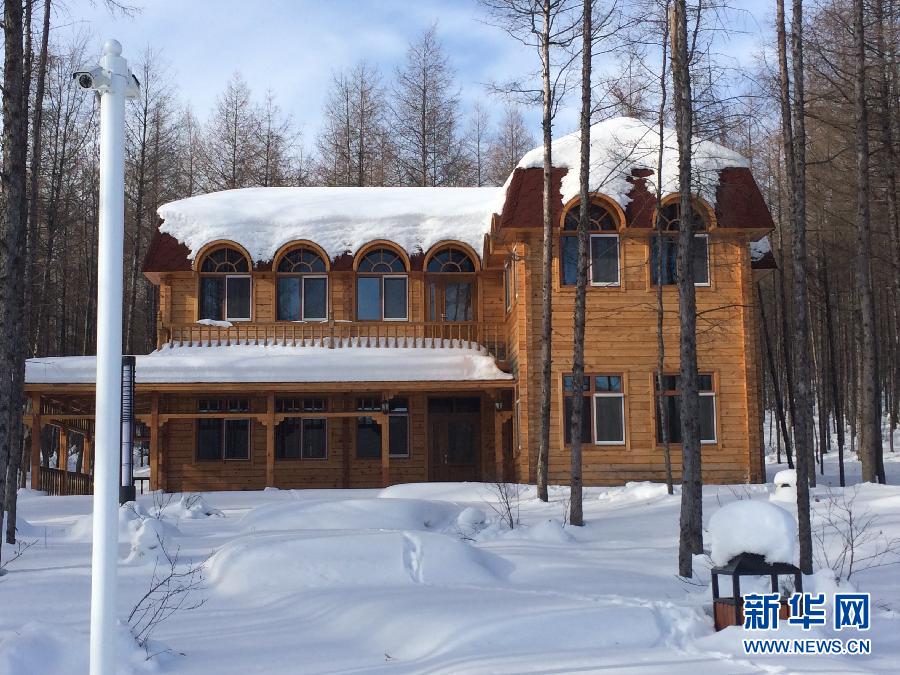 穗豐園里的高檔木制別墅（2013年12月8日攝）。新華社記者程子龍攝