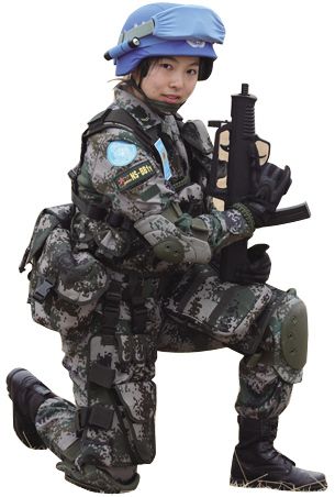 中國(guó)維和步兵營(yíng)配13人女兵班 中國(guó)維和步兵營(yíng)配13人女兵班