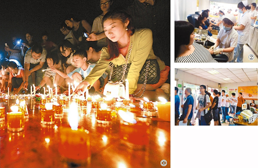 昆山市民為爆炸事故中的傷亡者祈福 昆山市民為爆炸事故中的傷亡者祈福