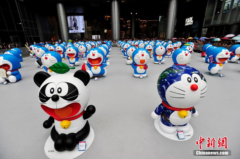 圖為在成都亮相的哆啦A夢。