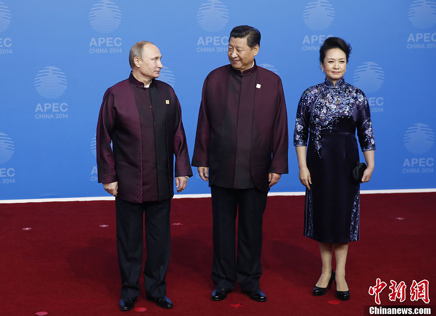 圖為習近平夫婦歡迎俄羅斯總統(tǒng)普京。中新社發(fā) 杜洋 攝