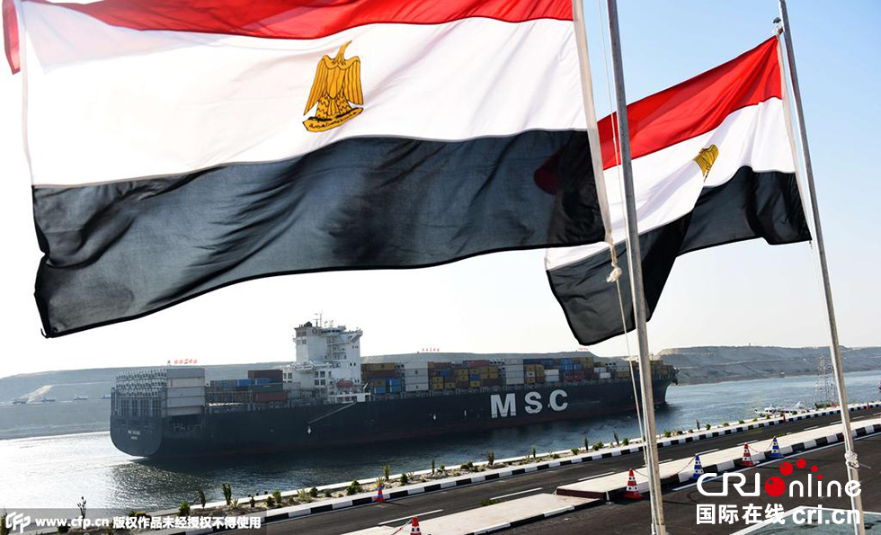 埃及伊斯梅利亞，埃及為新蘇伊士運(yùn)河的開通舉行盛大的慶祝儀式。 圖片來源:CFP