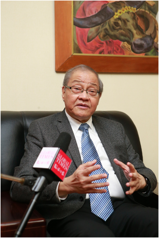 羅馬納大使在菲律賓駐華大使館接受本報(bào)記者專訪。李昊攝