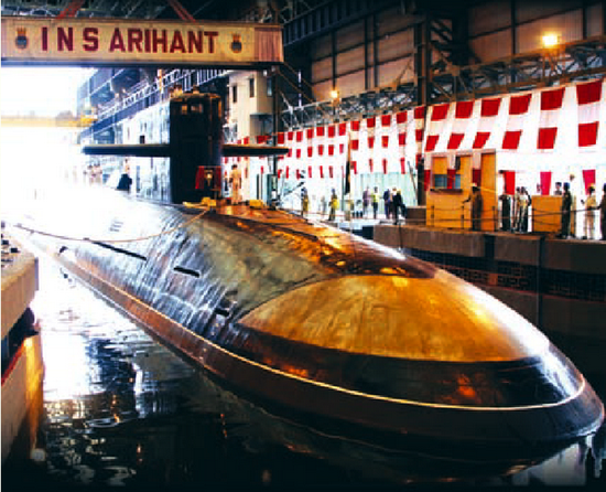 資料圖：印度殲敵者號核潛艇。