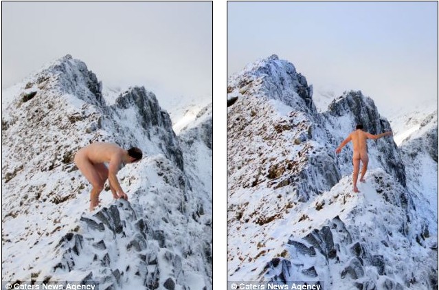 英國(guó)登雪山愛(ài)好者不畏嚴(yán)寒 近千米高雪山頂裸體行走 英國(guó)登雪山愛(ài)好者不畏嚴(yán)寒 近千米高雪山頂裸體行走